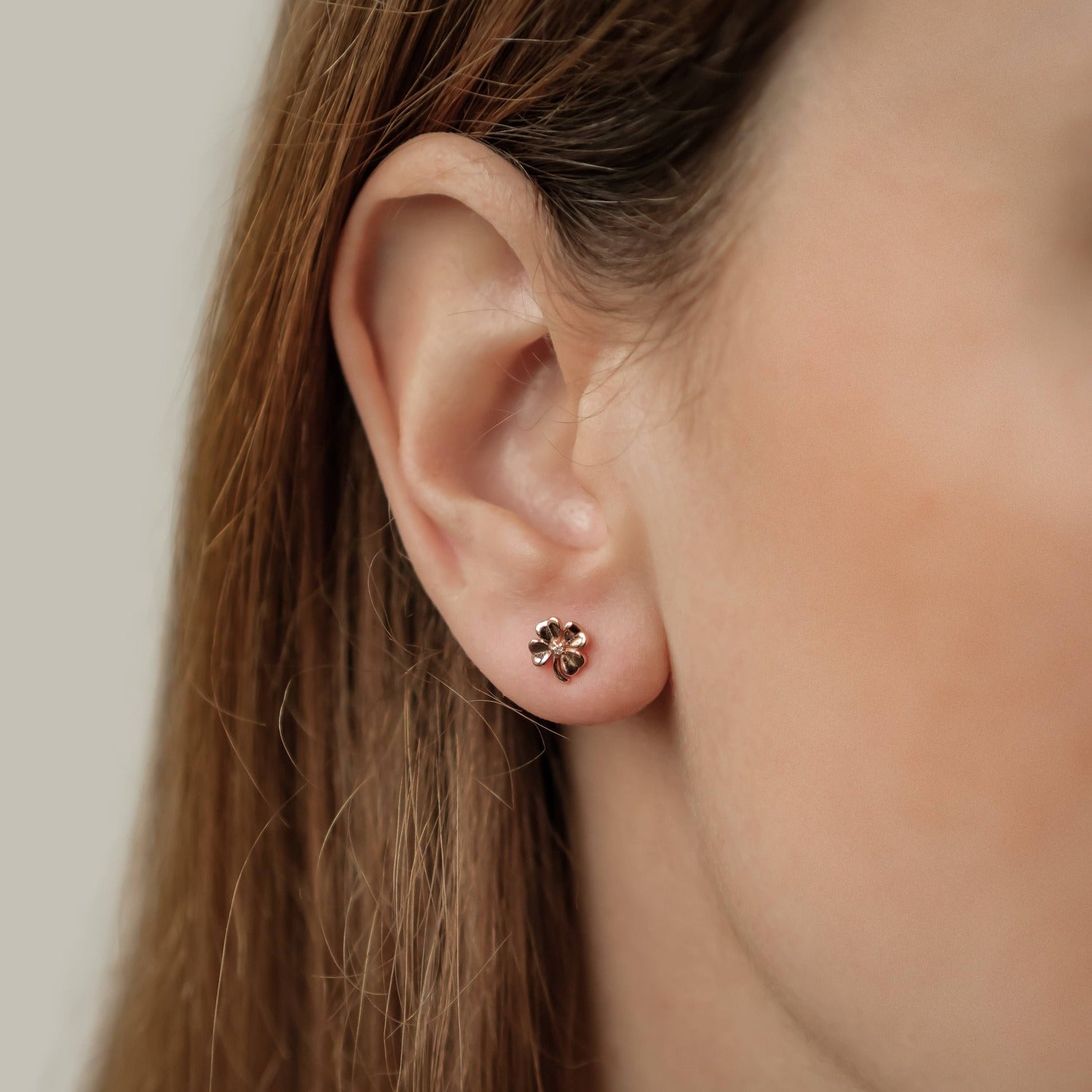 Clous d’oreilles Trèfle à Quatre Feuilles Sterling Argent